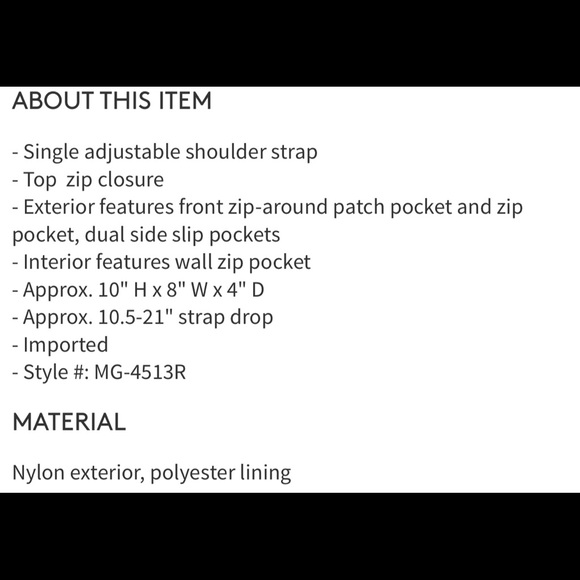 Madden Girl Nylon Sling Bag Red NWT - Picture 6 of 6